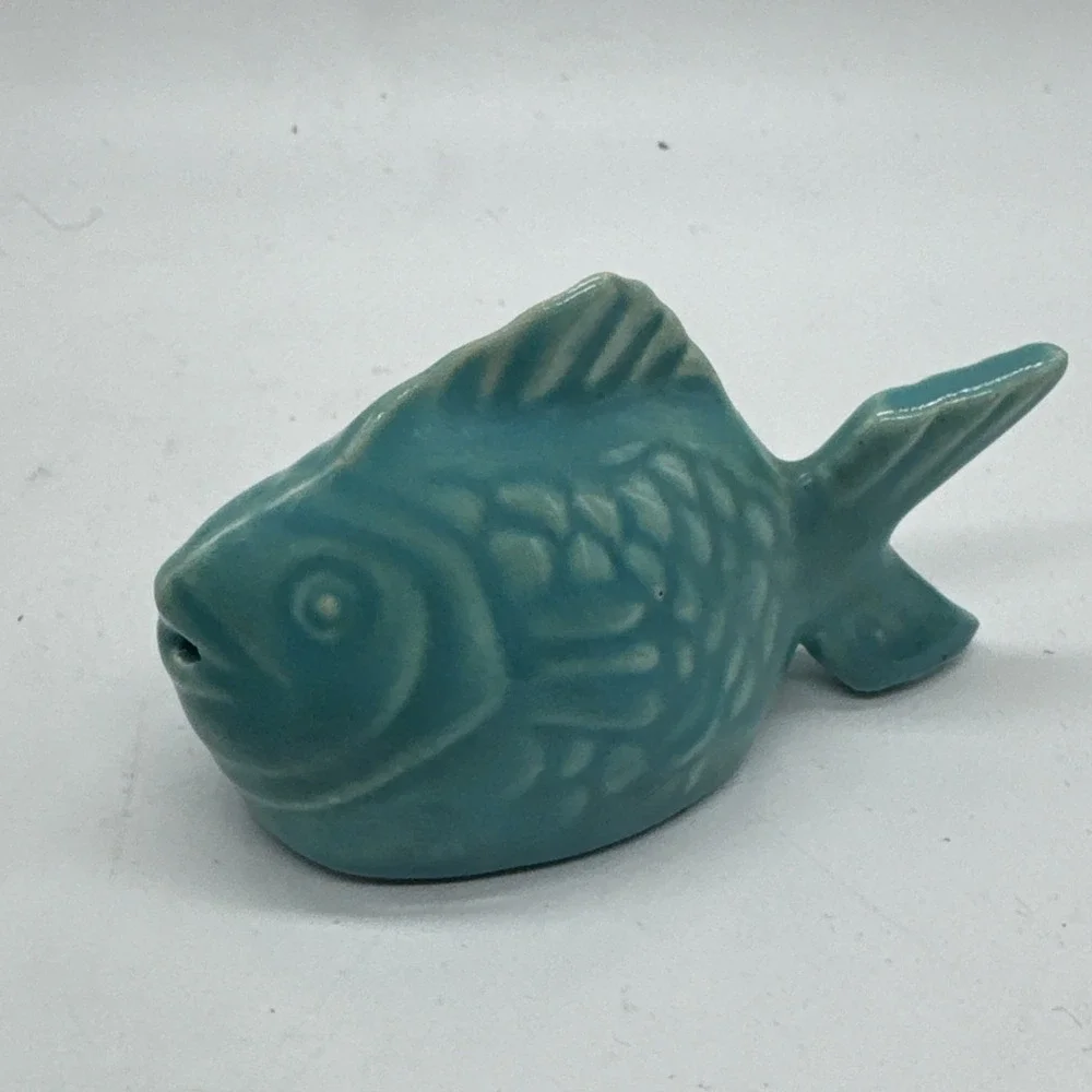 Chicken Of The Sea Salt Or Pepper Shaker Turquoise Blue